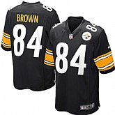 Nike Men & Women & Youth Steelers #84 Antonio Brown Black Team Color Game Jersey,baseball caps,new era cap wholesale,wholesale hats